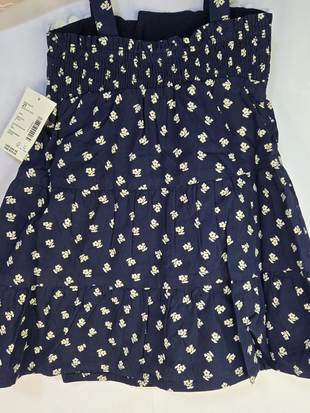 Kids 2T BUNDLE- PLACE Denim Jacet & GYMBOREE Navy Floral Sundress W/Undies NWT